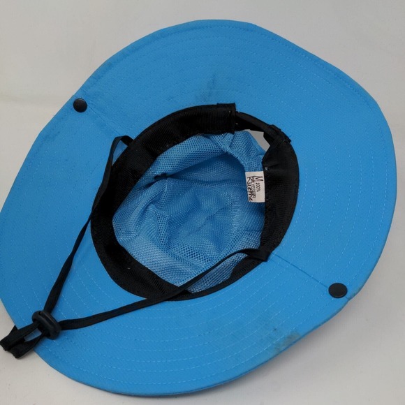 SunShade Men's Wide Brim Hat Blue Snapback Mesh 100% Polyester Drawstring - Picture 9 of 10